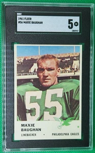 1961 Fleer #56 Maxie Baughan ROOKIE SGC 5 Philadelphia Eagles / Georgia Tech - Picture 1 of 3