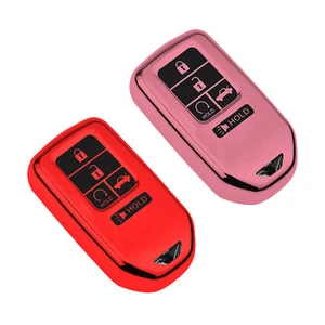 1 Red and 1 Pink  Key Fob Case Cover Holder for Honda Civic CR-V Accord Pilot - Imagen 1 de 6