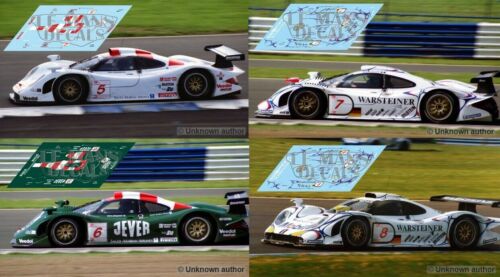 Decals Porsche 911 GT1 FIA GT Silverstone 1998 1:32 1:43 1:24 1:18 slot decals
