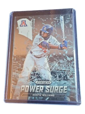 Donta Williams 2021 Panini Prizm Draft Picks Power Surge Baseball Card PS-DW - Image 1 of 3