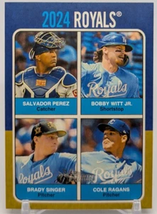 2024 Topps Heritage High Number Team Quad Card #75TQ-14 Witt Kansas City Royals - Picture 1 of 3