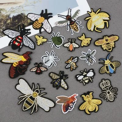 Insect BEE Patch Embroidery Iron on Sew on patch Badge For Clothes Bag - Image 1 of 4
