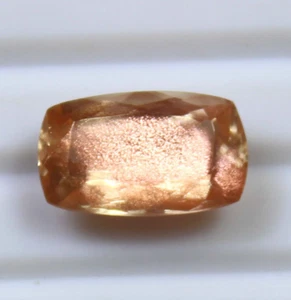 American Oregon Sunstone Baguette Shape Faceted Cut Loose Jewelry Making Stone - Picture 1 of 7