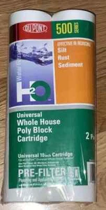 Twin Pack Dupont 500 Series 10" Whole House Poly Block Water Pre-Filters - Picture 1 of 1