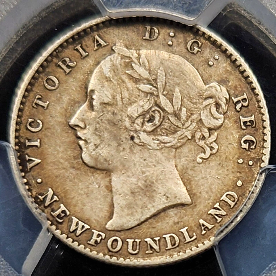 Silver 1890 Newfoundland Canada 10 Cents | PCGS VF35 - Image 1 of 3