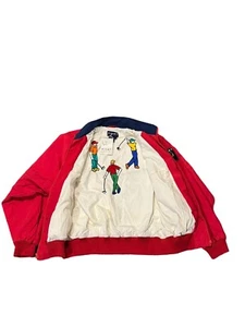NEU MIT ETIKETT SELTENE VINTAGE PIVOT SPORTWARE HERREN M GOLF BOMBER JACKE MANTEL ROT - Bild 1 von 15