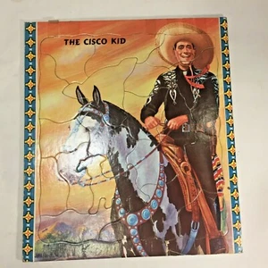 Vtg CISCO KID & DIABLO Doubleday & Co. 1951 Frame Tray PUZZLE Western TV Show - Picture 1 of 7