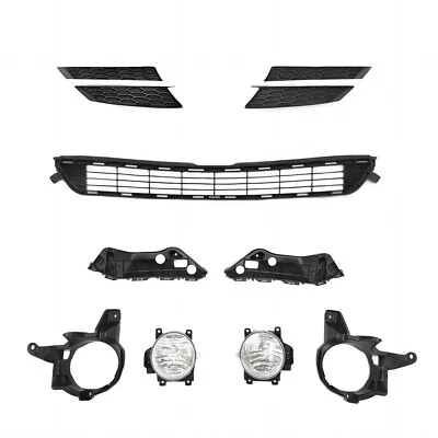 For Toyota RAV4 2013-2015 Front Bumper Upper & Middle Grille + Fog light Kit - Image 1 of 4