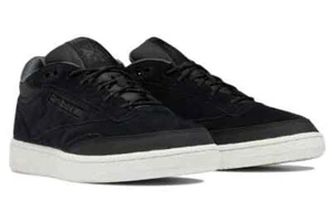 REEBOK CLUB C MID II SUEDE SNEAKERS TRAINERS SPORTS MEN SHOES BLACK SIZE 13 NEW - Picture 1 of 10