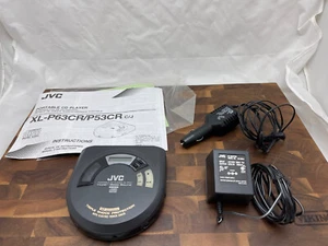 Vintage JVC Portable CD Player XL-P63 w/ Car Home OEM Power Adapters and Manual - Picture 1 of 10