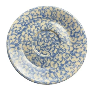 Blue and White Spongeware BEL- TERR USA 6 3/4" Plate Saucer #9802 Decorative  - Picture 1 of 5