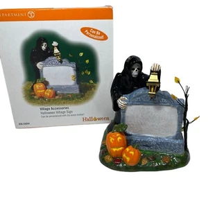 Dept. 56 Halloween Village Accessories Reaper Village Sign Dry Erase W Box - Picture 1 of 9