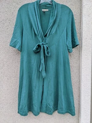 Nuevo sin etiquetas Cárdigan Anthropologie Hoss Intropia Verde Corbata Abierta Frontal Suéter XS Seda Foto 1 de 3