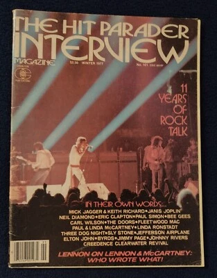 The Hit Parader Interview Magazine Winter 1977 Stones McCartney Lennon Elton Foto 1 de 3
