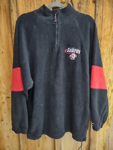 NHL: Buffalo Sabres  Pullover Jacket: 1/4 Zip: The Coolest Game: Fleece: Large