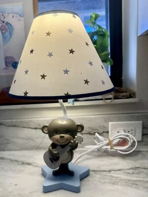 Lámpara de mesa y pantalla Carter's Monkey Collection, ¡funciona!!! Foto 1 de 4