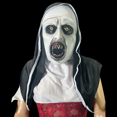 Scary Cosplay The Nun Full Face Halloween Mask Costume Horror Creepy Party Props - Image 1 of 4
