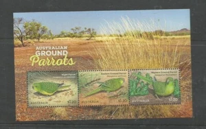 2024 AUSTRALIAN GROUND PARROTS MINI-SHEET M.N.H - Picture 1 of 1