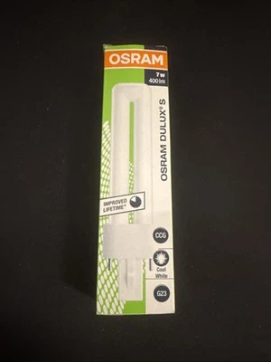 OSRAM DULUX S 7W/840 LUMILUX Cool White G23 400 Lm  Röhrenlampe - Bild 1 von 4