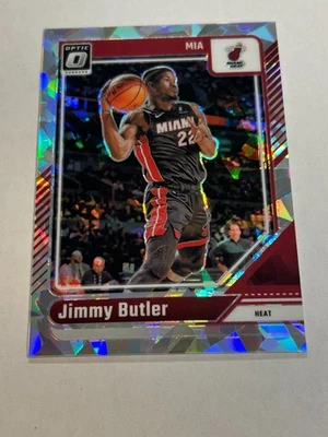 Donruss Optic Jimmy Butler 9/25 plata hielo agrietado Prizm Heat SSP TN2 2024-25 Foto 1 de 2