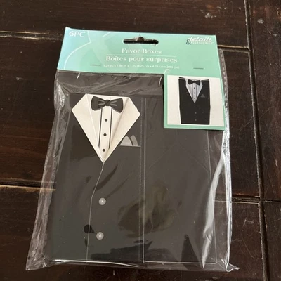 Smoking Favor Boxes Casamento Despedida de Solteiro Chuveiro de Noiva * NOVO * 6 Peças - Imagem 1 de 4