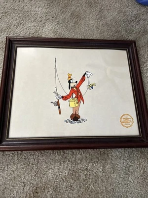 Serigrafía enmarcada de Disney 1942 Goofy "Cómo pescar" Foto 1 de 4
