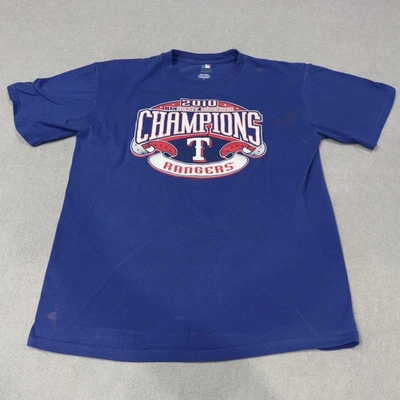 Camiseta Texas Rangers Para Hombres Grande MLB Béisbol 2010 AL West Champions Camiseta Hamilton Foto 1 de 4