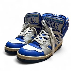 adidas × Jeremy Scott LICENSE PLATE Sneaker Men's Size US 10.5 Blue/White Japan - Picture 1 of 24