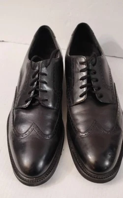 DAVID TAYLOR Zapatos Cuero Negro Punta de Ala Oxfords Hombres Vestido Con Cordones EE. UU. 11D Foto 1 de 4