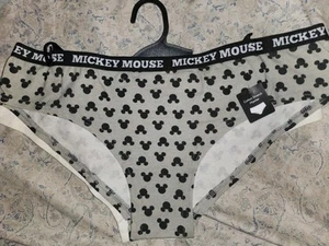 Women's Set Of 2 Disney Mickey Mouse Cotton Stretch Hipster Panties Size XL - Picture 1 of 5