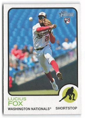2022 Topps Heritage #618 Lucius Fox Rookie Washington Nationals RC - Image 1 of 2