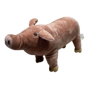 Tiny Dreamers Pink Pig Plush Stuffed Animal Stitched Eyes At Home - Picture 1 of 8