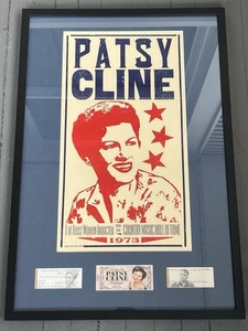 Poster Hatch incorniciato 31 1/2" X 21 1/2" Patsy Cline 1973 1° donna indotta in HOF - Foto 1 di 11