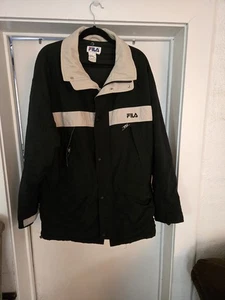 Vtg 90s Fila Puffer Jacket Men Large Insulated Retro Sportswear Ski Blokecore 8 - Picture 1 of 4
