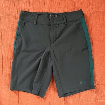 Pantalones Cortos Chinos Oakley Performance Fit Verde Rayas Talla 32 Entrepierna 9 Golf Senderismo Foto 1 de 4