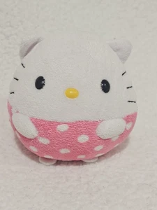 TY Hello Kitty 8 Zoll Squish Beanie Babys rosa runder großer Ball Plüschtier ohne Schleife - Bild 1 von 5