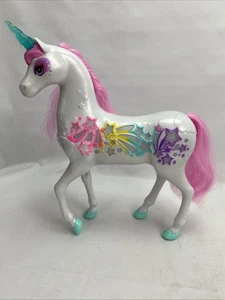 Barbie Dreamtopia White Unicorn Brush N Sparkle Light And Sounds Pink Hair - Picture 1 of 8