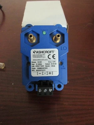 Ashcroft Differential Pressure Transmitter 10 InH2O 4-20 mA CX8MB24210IW *TESTED - Image 1 of 4