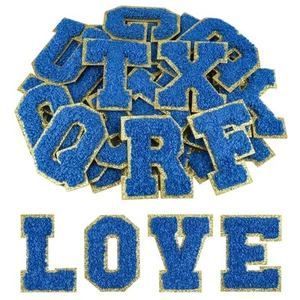 26Pcs Self Adhesive Chenille Letter Patches A-Z, Chenille Letters for Clothin... - Picture 1 of 6