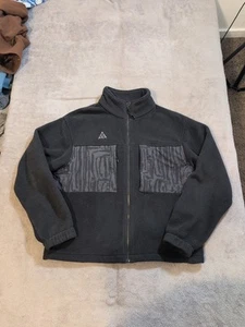 NIKE ACG Microfleece Full Zip Jacket BQ3446-010 Black Mens Size Small - Picture 1 of 9