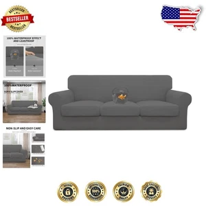 Funda de sofá duradera y elástica - Protector de muebles impermeable de 4 piezas - Imagen 1 de 9