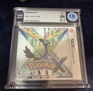 Pokemon X Wata Graded 10 Nintendo 3DS Seal A++ Box 10 Y Fold Seal - Picture 1 of 2