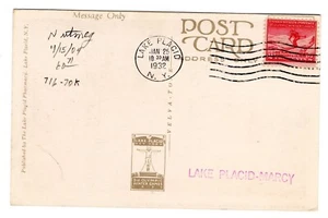 #716 Lake Placid Olympics First Day Cover 1932 - Planty #70k - Picture 1 of 2