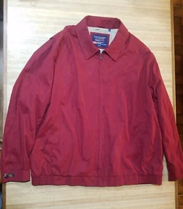 Giacca frangivento Roundtree & Yorke Travel Smart Easy Care Cappotto Rosso Scuro 4XT - Foto 1 di 9