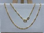 9ct 375 Yellow Gold 1.5mm Singapore Link Chain Necklace ALL SIZE Brand NEW