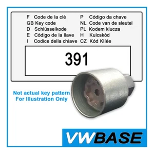 For TOYOTA Security Master Locking Wheel Nut Key 391 L LWNK BOLT SCREW CAP OEM - Picture 1 of 8