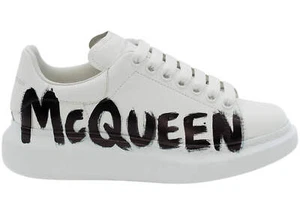 Alexander McQueen Oversized Graffiti White Black - Foto 1 di 12