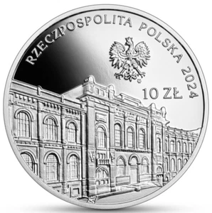 Poland 10 Zl UNC 2024 Silver 1oz 100 Anniversary of Establishment of Bank Polski - Picture 1 of 6