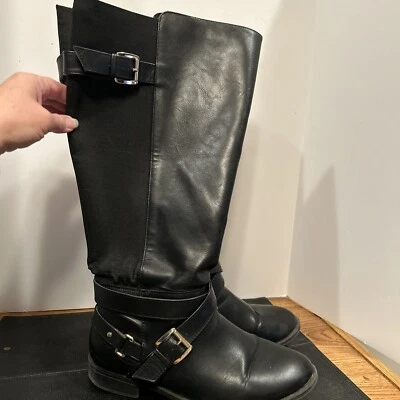 Thalia Sodi Womens Sz 10 W Vada Black Knee High Riding Boots - Image 1 of 4