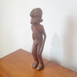 Easter Island Hand Carved Wood Moai Kava Kava Rapa Nui Vintage Collectible - Picture 1 of 8